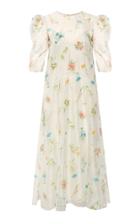 Moda Operandi Anna October Annas Floral-print Organza-overlay Midi Dress Size: Xs