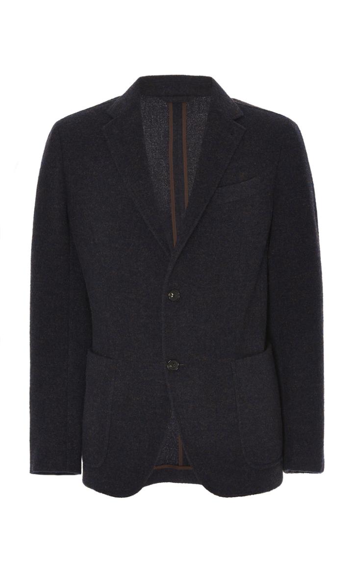 Ermenegildo Zegna Melange Wool-boucl Blazer