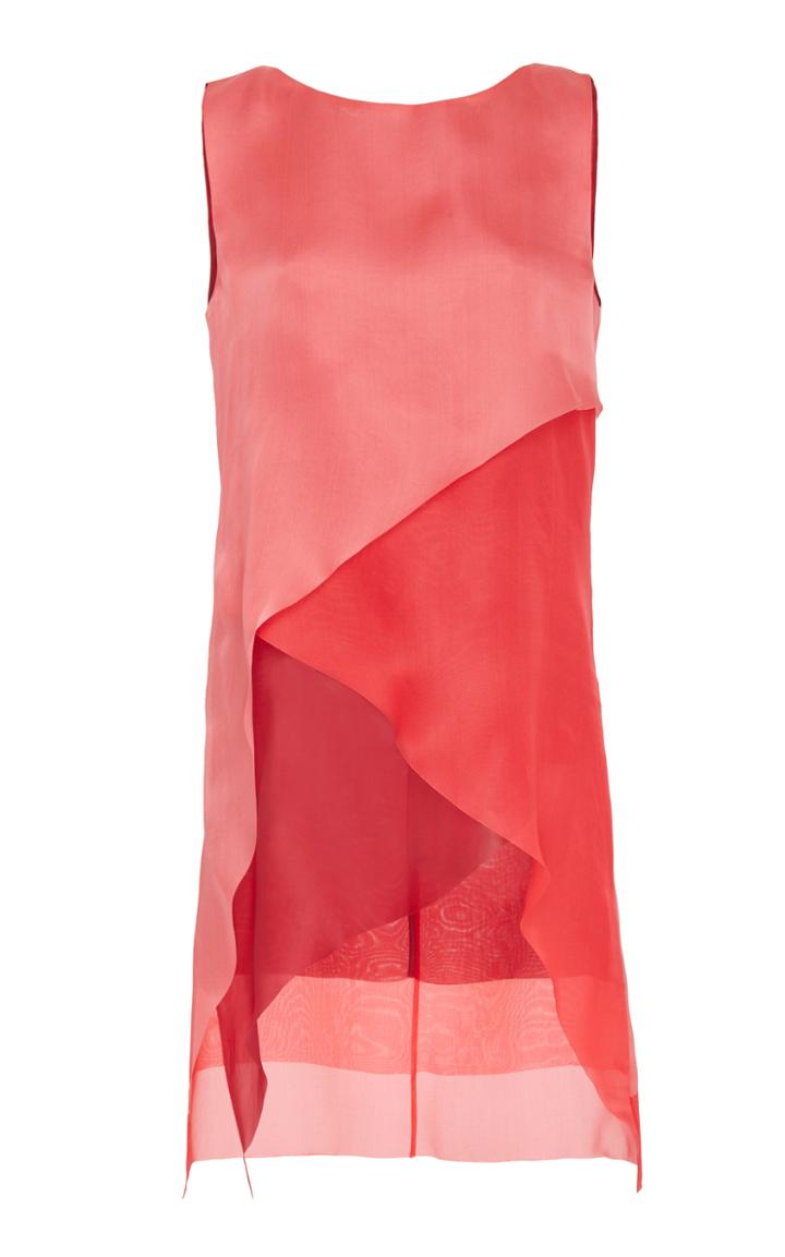 Mi Jong Lee Sleeveless Layered Organza Tunic