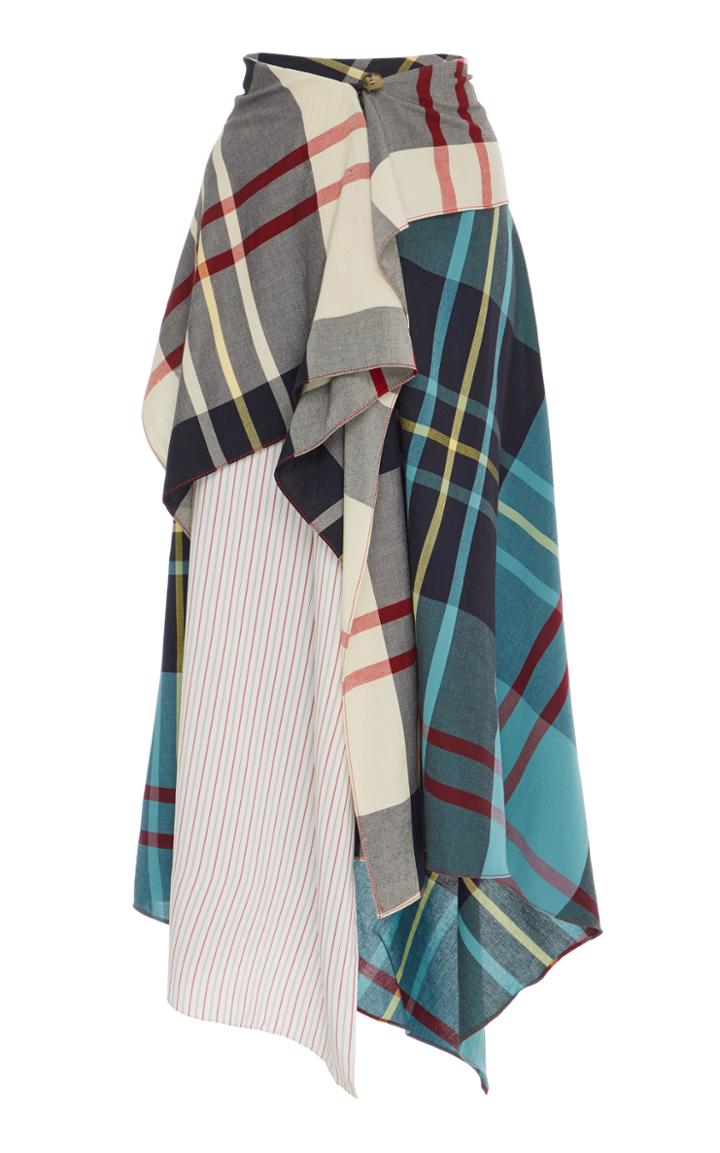Jw Anderson Patchwork Button Front Midi Skirt