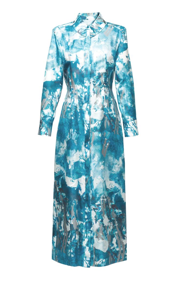 Lake Studio Silk Printed Shirt Dress