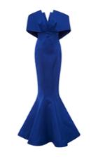 Zac Posen Double Face Duchesse Off The Shoulder V-neck Gown