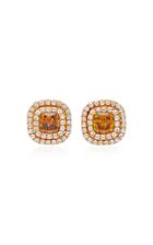 Martin Katz Double-floating Target Button Earrings