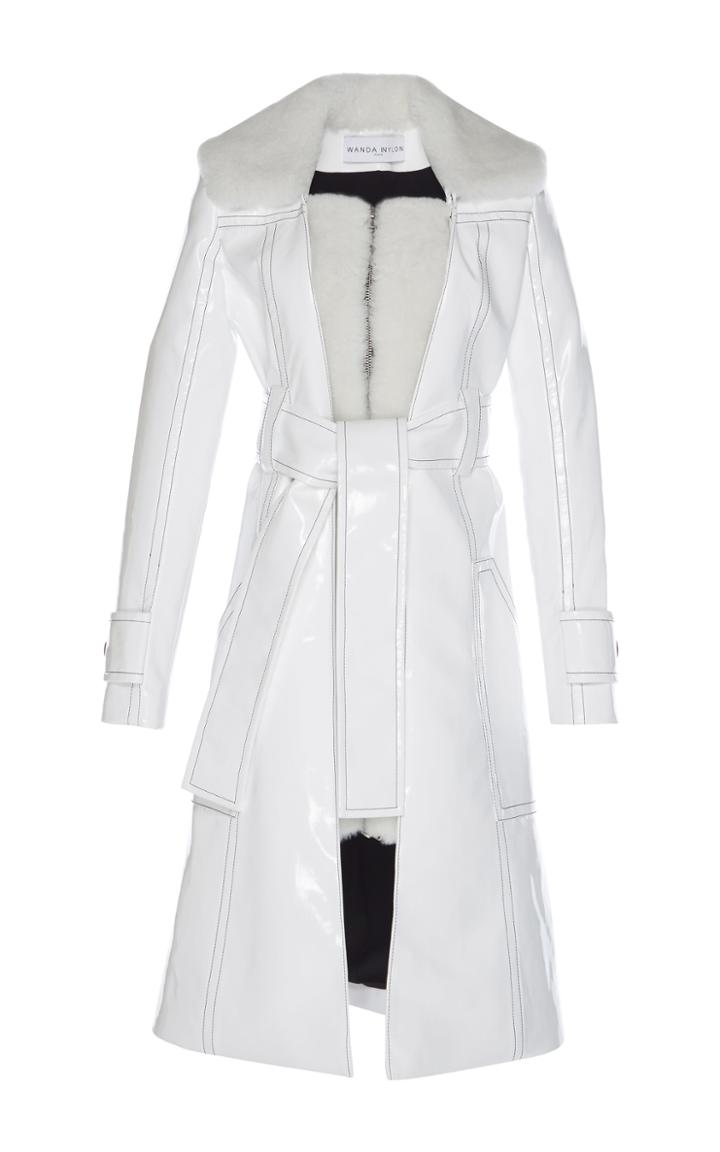 Wanda Nylon Mixed Long Coat
