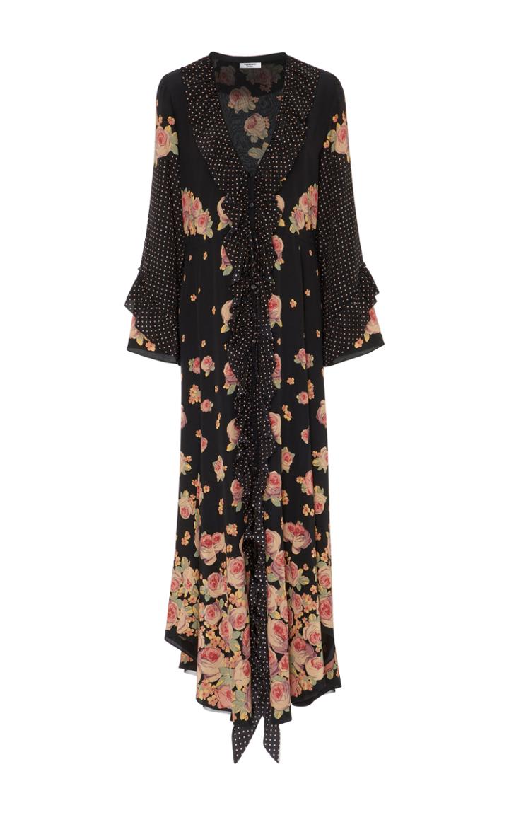 Vilshenko Aventina Silk Crepe De Chine Maxi Dress