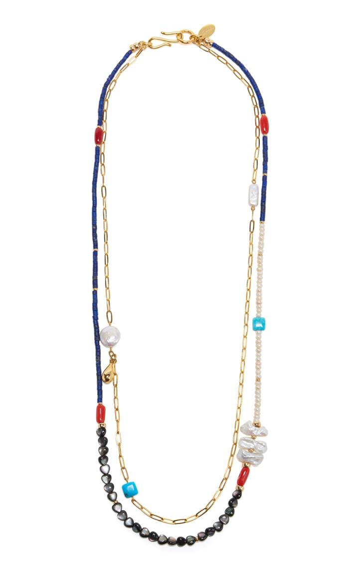 Moda Operandi Lizzie Fortunato Navy Take Two Necklace