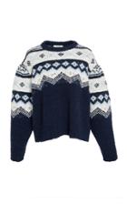 Sea Fairisle Shirred Sleeve Sweater