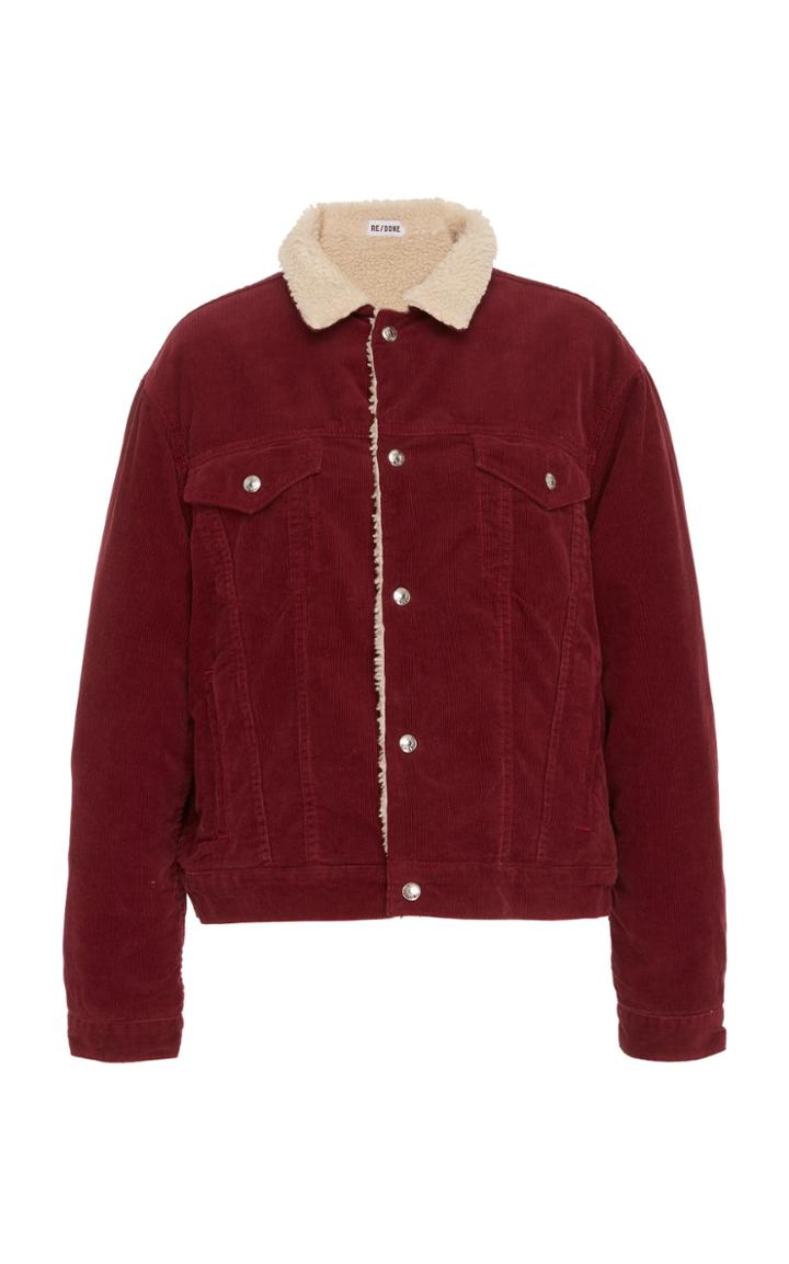 Re/done Oversized Corduroy Trucker Jacket