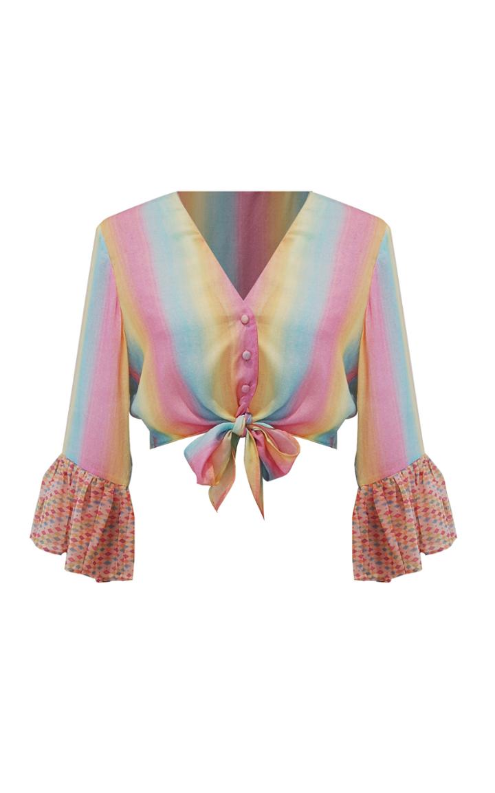 All Things Mochi Jelena Rainbow Crop Top