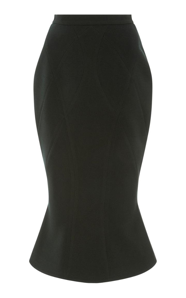 Rachel Gilbert Winona Peplum Hem Crepe Skirt