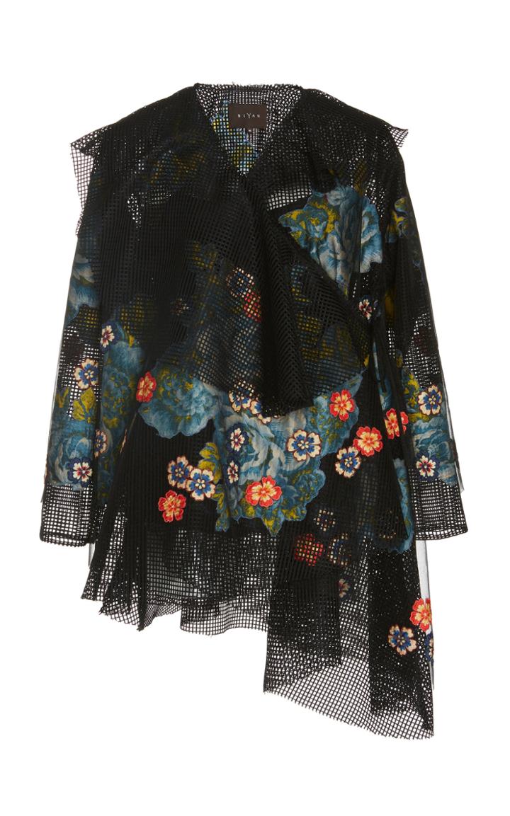 Biyan Cynta Perforated Frilled Blouse