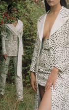 16arlington Dalmation Printed Leather Trench Coat