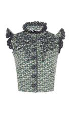 Moda Operandi Paco Rabanne Embroidered Floral-print Cotton Top Size: 36