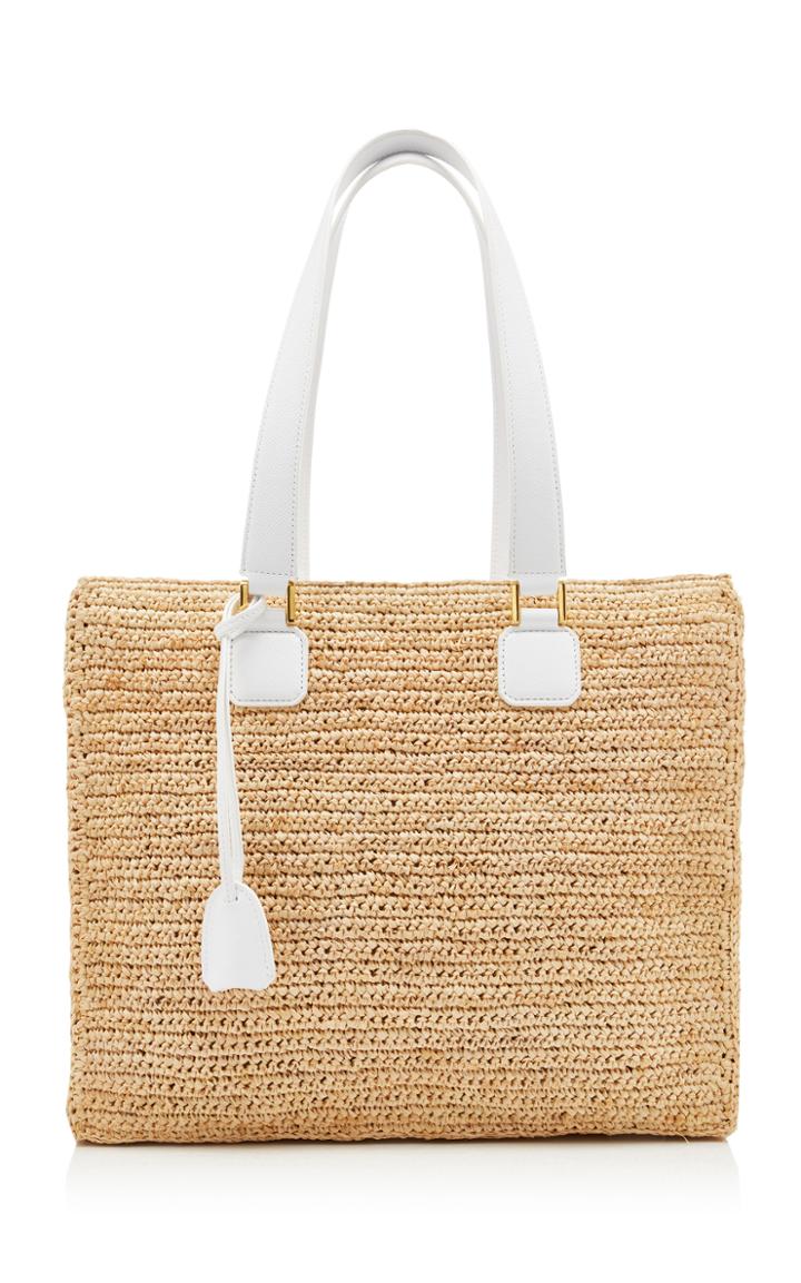 Mark Cross Raffia Antibes Beach Tote