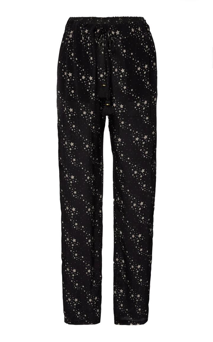 Figue Alexa Star-print Crepe Straight-leg Pants