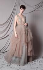Moda Operandi Marco & Maria Embroidered Jewel Top V Deep Neckline