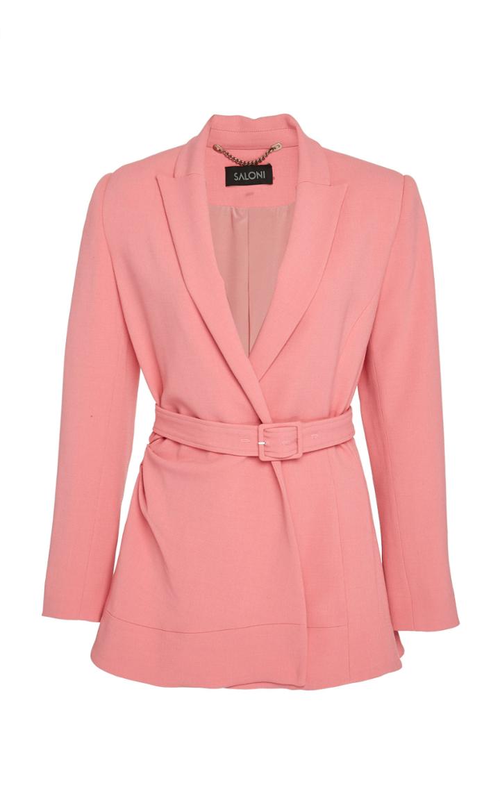 Saloni Maxima Wrap-effect Tailored Jacket