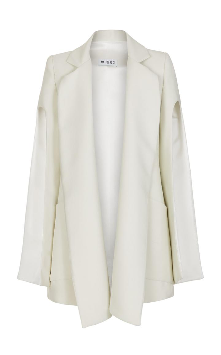 Maticevski Firmament Satin Cape Sleeve Blazer