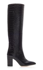 Paris Texas Croc-embossed High Heeled Leather Boots