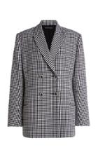 Moda Operandi David Koma Oversized Houndstooth Tweed Blazer