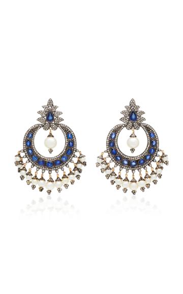Sanjay Kasliwal Sapphire Hoop Earrings