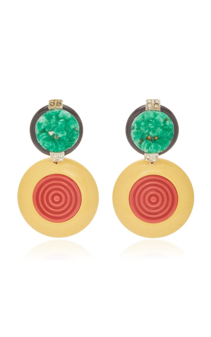 Lulu Frost One-of-a-kind Orange Bakelite Drop Earring