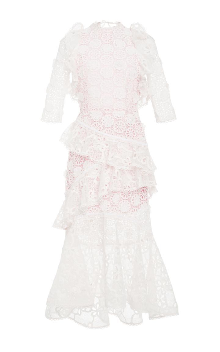 Alexis Mikaela Eyelet Long Dress