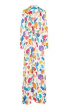 Jonathan Cohen Abstract Orchids Robe Dress