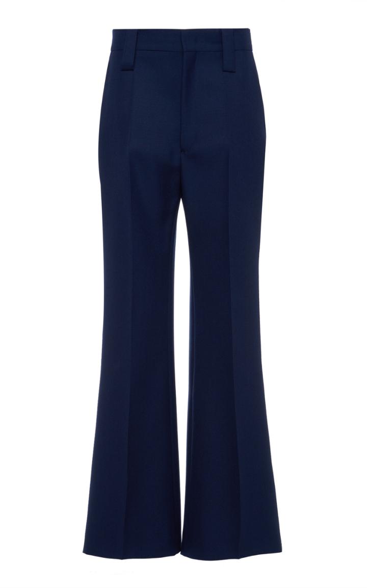 Moda Operandi Prada High-rise Wide-leg Mohair Wool Pants Size: 38