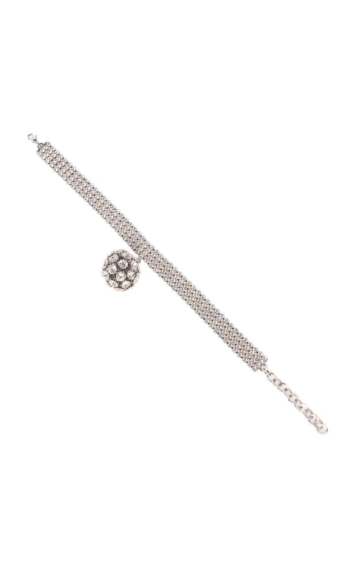 Alessandra Rich Crystal Choker With Sphere Pendant