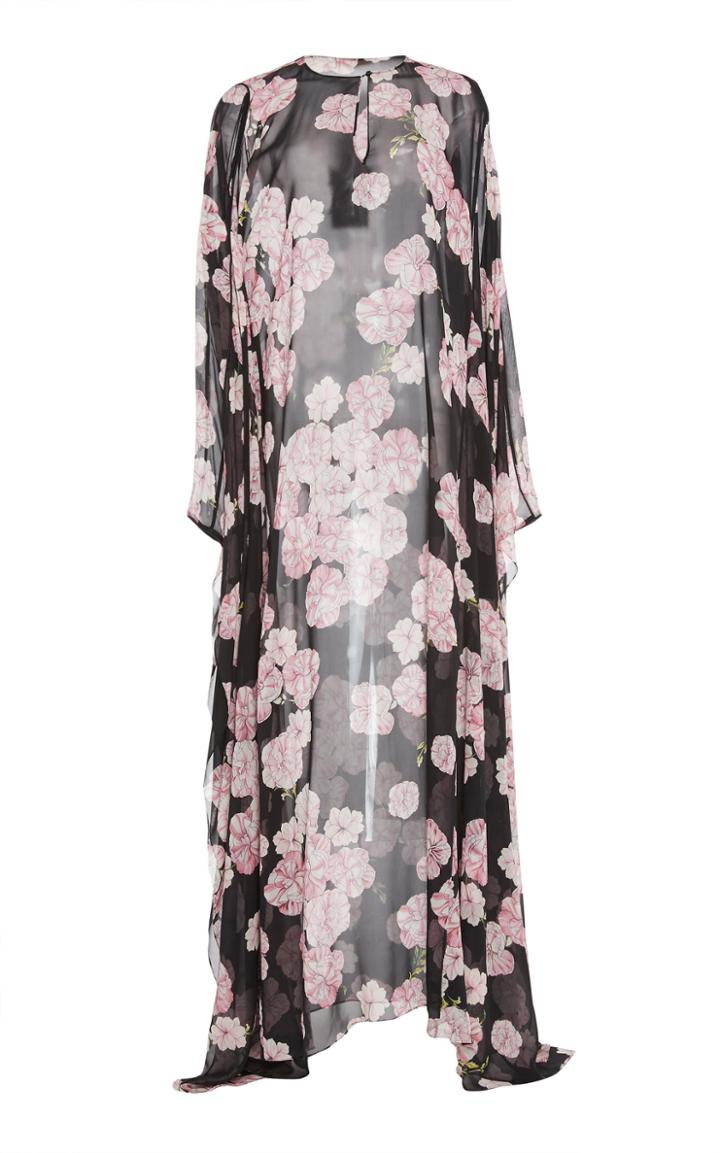 Giambattista Valli Floral Maxi Silk Caftan