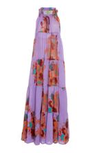Yvonne S Floral-print Cotton Voile Sleeveless Maxi Dress