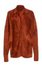 Sally Lapointe Chenille Oversized Button Up Shirt