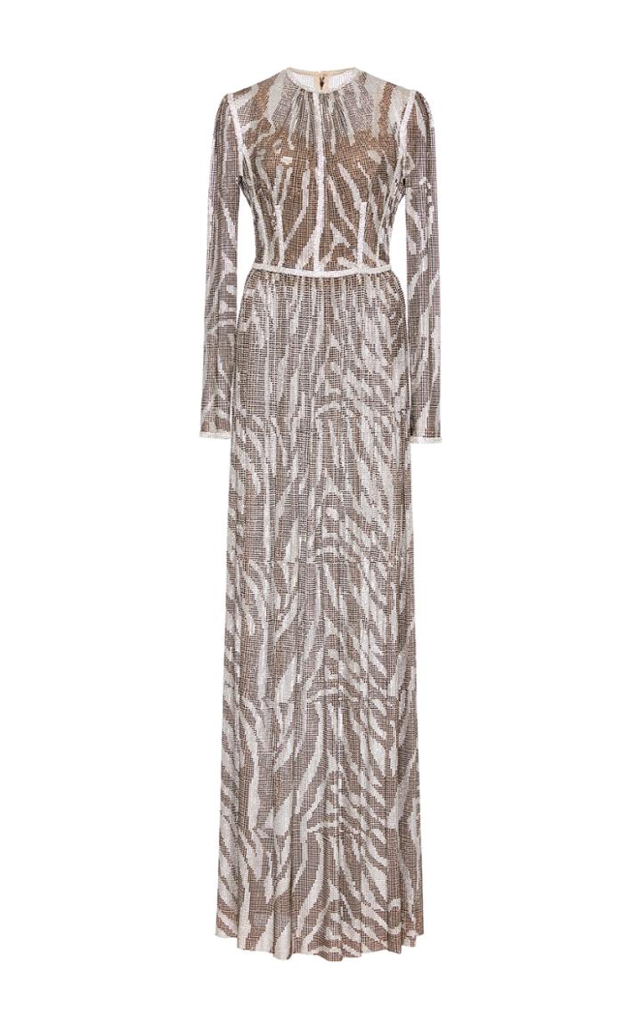 Dolce & Gabbana Long Sleeve Embellished Gown