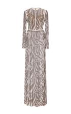 Dolce & Gabbana Long Sleeve Embellished Gown