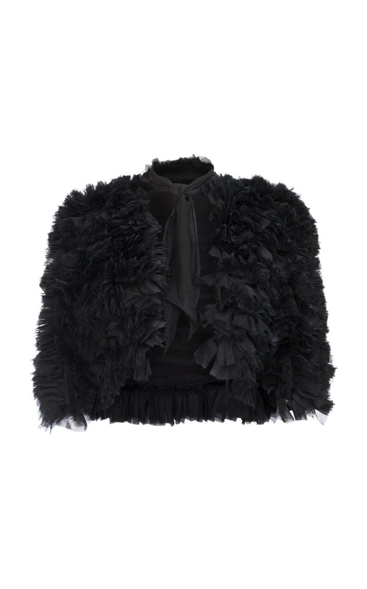 Khosla Jani Pleated Organza Bomber Jacket