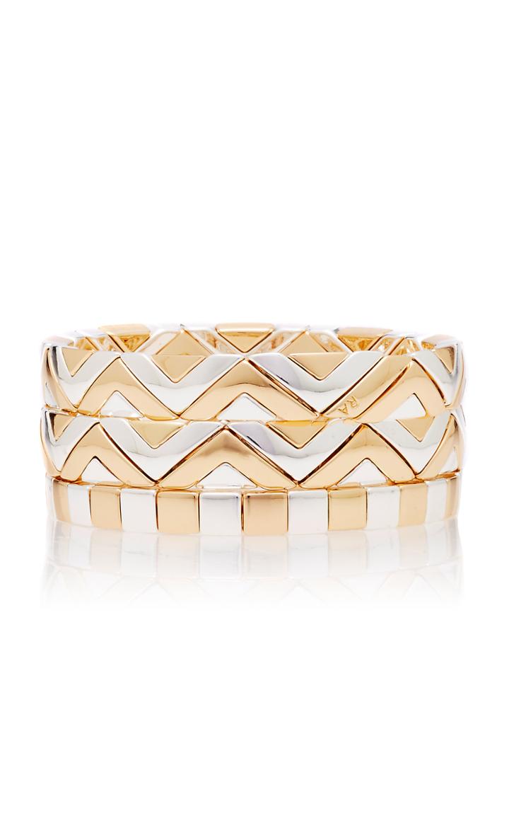 Roxanne Assoulin Raise The Bar Set-of-three Two-tone Bracelets