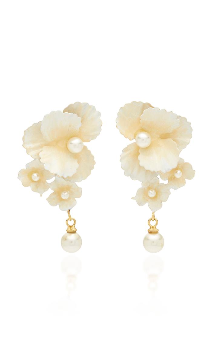 Jennifer Behr Sadira Gold-tone Faux-pearl Earrings