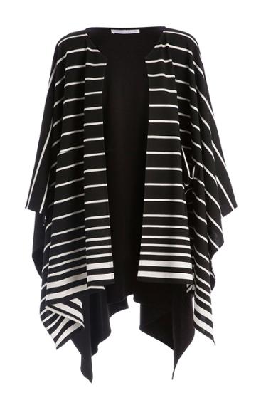 Carla Zampatti Monochrome Stripe Ponte Cape