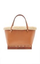 Altuzarra Clog Small Shearling-trimmed Leather Bag