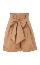 Johanna Ortiz M'o Exclusive Pleated Cotton-gabardine Shorts