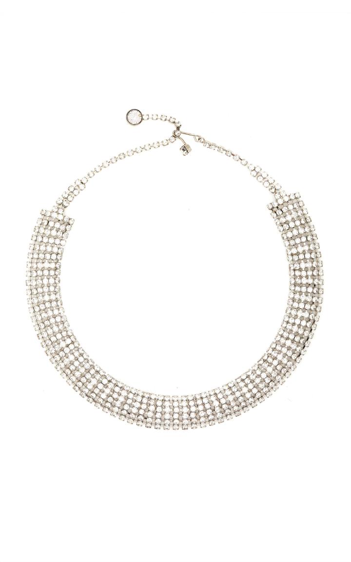 Moda Operandi Marina Moscone Glass Crystal Mesh Necklace