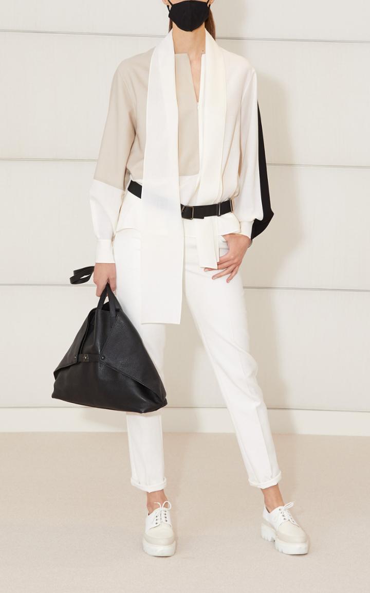 Moda Operandi Akris Magda Stretch Cotton-silk Slim Trousers