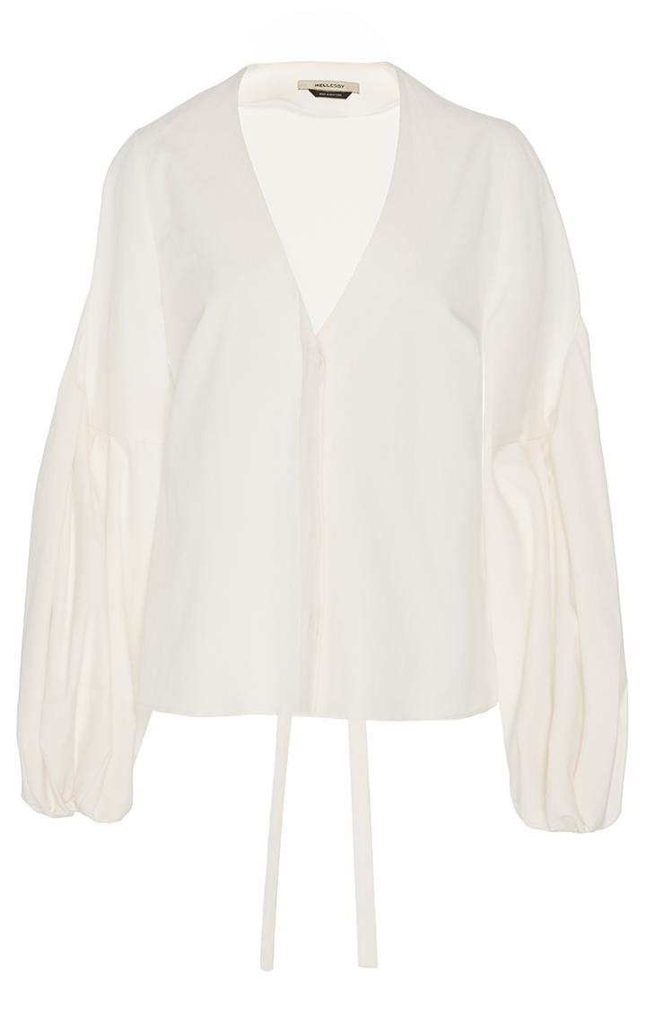 Hellessy Ravello Ecru V Neck Blouse