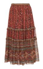 Ulla Johnson Thea Printed Midi Skirt Size: 2