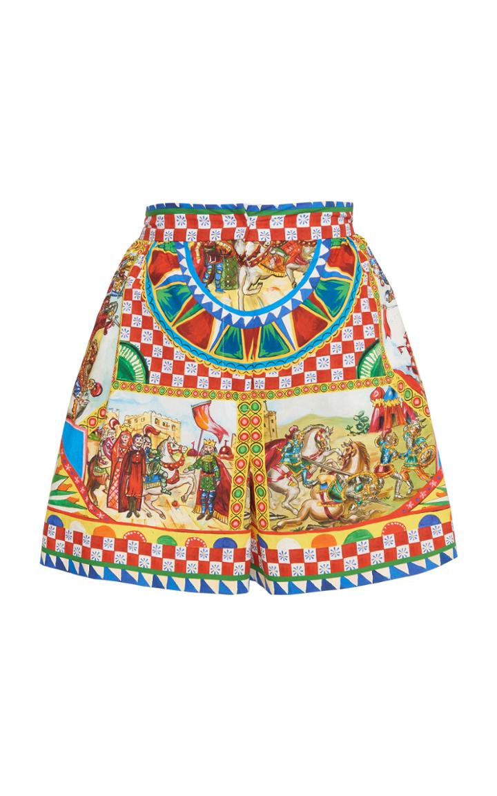 Dolce & Gabbana Printed Poplin Shorts