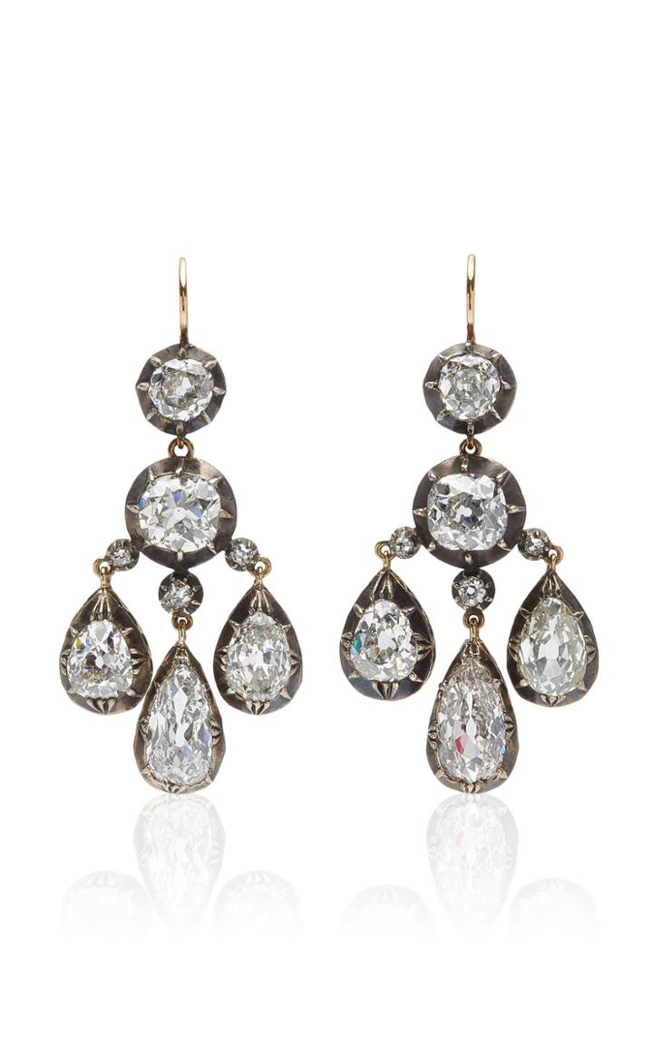 Moda Operandi Stephen Russell One Of A Kind Antique Silver And Diamond Earrings