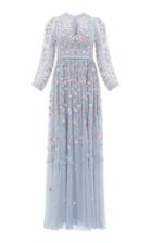 Moda Operandi Needle & Thread Wallflower Embroidered Tulle Gown Size: 8