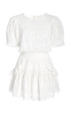 Loveshackfancy Augustine Broderie Anglaise Cotton-voile Mini Dress