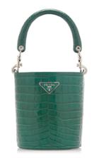 Moda Operandi Prada Shiny Alligator Bucket Bag